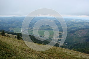 Ukrainian Carpathian Mountains near the village of Pilipets of Transcarpathian region. Ukraine.