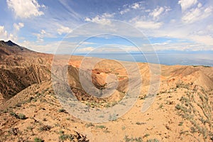 The panorama of mountains and canyon Skazka (Fairy Tale), Kyrgyzstan