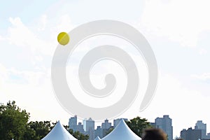 Balloon rising over Panorama Music Festival