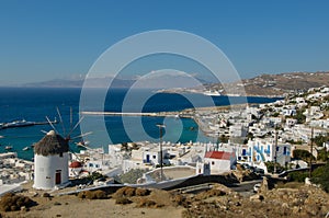 Panorama of Mykonos, Greece