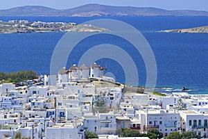 Panorama of Mykonos, Greece