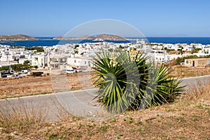 Panorama of Naoussa town on Paros island.