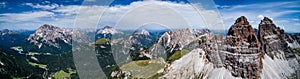 Panorama National Nature Park Tre Cime In the Dolomites Alps. Be