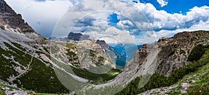 Panorama National Nature Park Tre Cime In the Dolomites Alps. Be