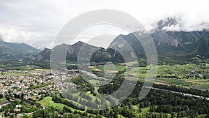 Panorama near Bad Ragaz in the Swiss Alps