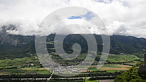 Panorama near Bad Ragaz in the Swiss Alps