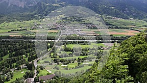 Panorama near Bad Ragaz in the Swiss Alps