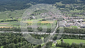 Panorama near Bad Ragaz in the Swiss Alps