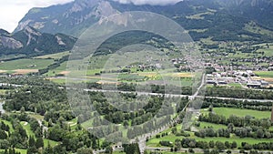 Panorama near Bad Ragaz in the Swiss Alps