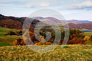 Panorama near by Banska Stiavnica city, Slovakia