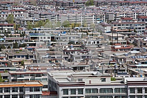 Panorama of the new city of Lhasa, Tibet