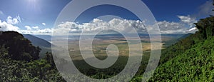 Panorama of the Ngorongoro Crater