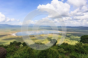 Panorama of NgoroNgoro crater. Tanzania, Africa photo