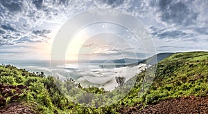 Panorama from Ngorongoro Crater, Tanzania, East Africa