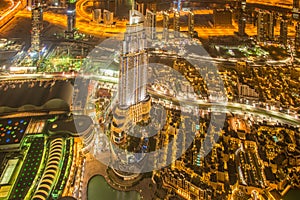 Panorama of night Dubai