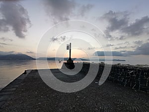 Panorama of night in Napoli