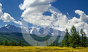 Panorama of North-Chuya mountains, Altai, Russia photo