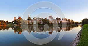 Panorama of Novodevichiy convent in Moscow Russia