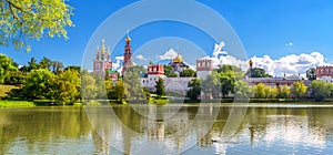 Panorama of Novodevichy convent, Moscow, Russia