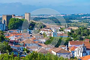 Panorama of Obidos town in Portugal