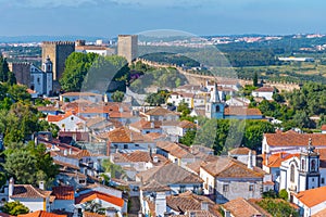 Panorama of Obidos town in Portugal