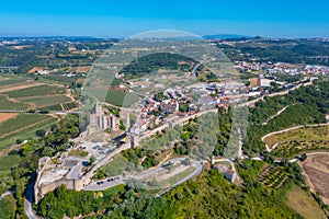 Panorama of Obidos town in Portugal