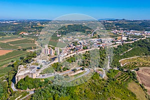 Panorama of Obidos town in Portugal