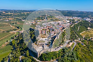 Panorama of Obidos town in Portugal
