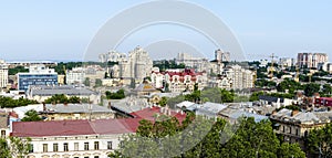 Panorama of Odessa city. View from the balcony of restaurant Oblaka photo