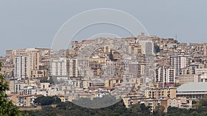 Panorama of the old city of Agrigento on a spring day