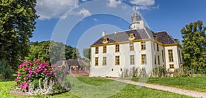 Panorama of the old dutch mansion Fraeylemaborg in Slochteren photo