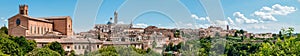 Panorama of old Siena Tuscany Italy