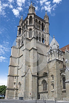 Panorama of old town of city of Lausanne, Switzerland