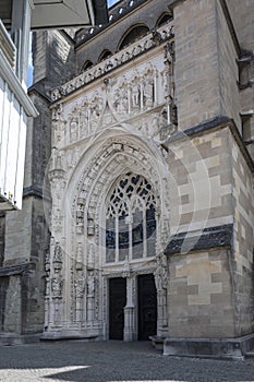 Panorama of old town of city of Lausanne, Switzerland