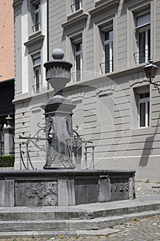 Panorama of old town of city of Lausanne, Switzerland