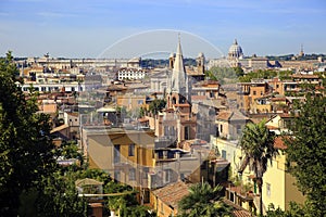 Panorama of old town in city of Rome, Italy. photo