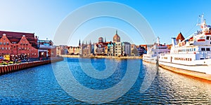 Panorama of the Old Town of Gdansk, Poland