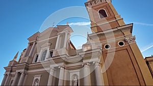 Panorama of Old town of Menton, France