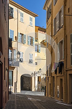 Panorama of Old town of Menton, France