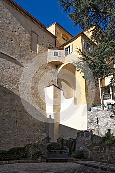 Panorama of Old town of Menton, France