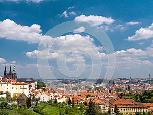Panorama of Old Town and Prague Castle