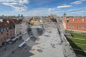 Panorama of Old Town in Warsaw