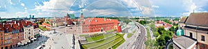 Panorama of the old town in Warsaw, Poland photo