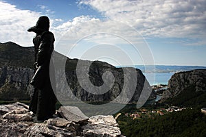 The panorama of Omis, Croatia