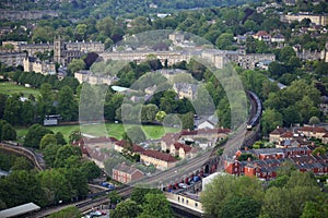 The panorama opening from height of the observation deck Bath