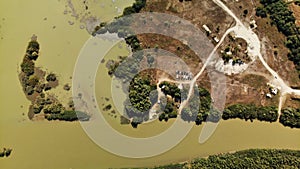 Panorama over Arges river - kayaking photo