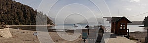 Panorama over Lake Nahuel Huapi in Villa La Angostura, Argentina.