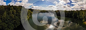 Panorama over the lake on a sunny day