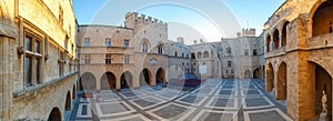 Panorama Palace of the Grand Master the Knights Rhodes is medieval castle in the city .