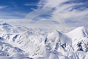 Panorama of Palandoken mountains